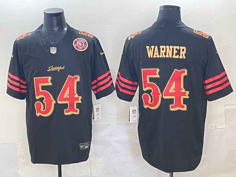 Men Nike San Francisco 49ers #54 Warner black Limited NFL 2025 Jersey 0017